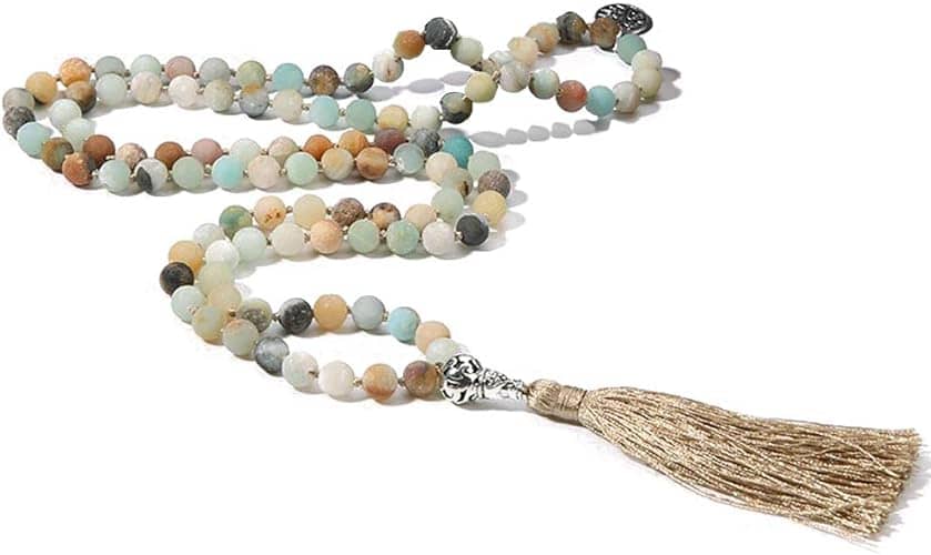 beaded tassel necklace