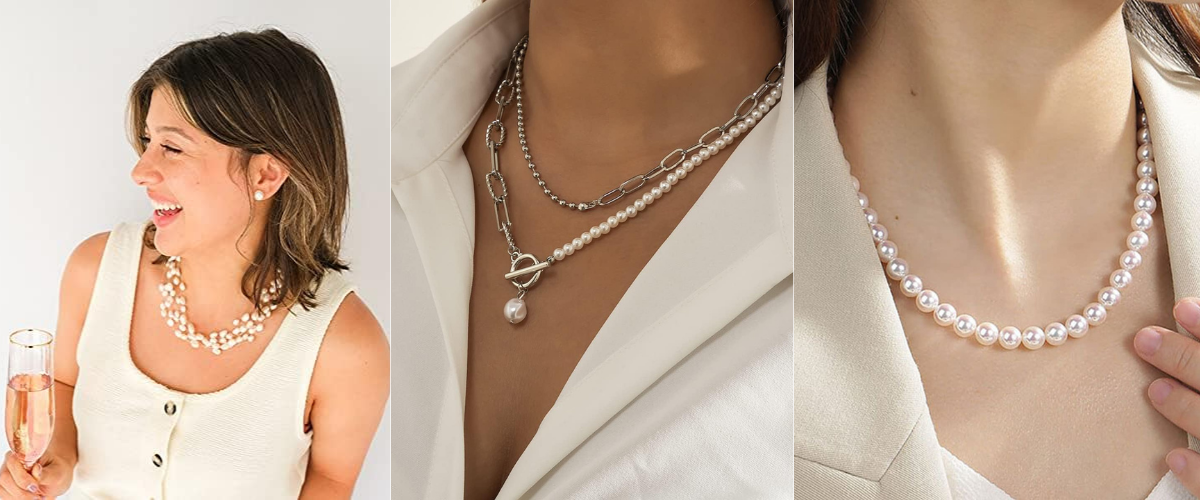 how to wear pearl necklace