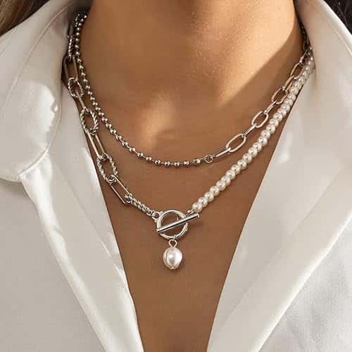 layered pearl necklace