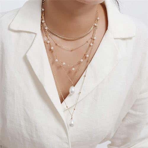 layered pearl necklace