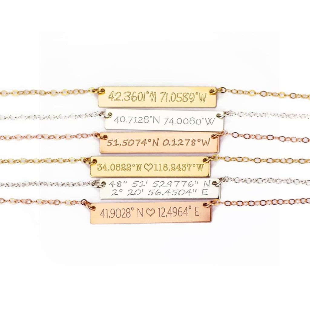 Coordinates Necklaces