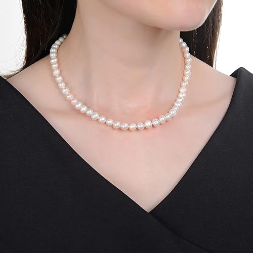 Classic Single Strand Pearl Necklace: