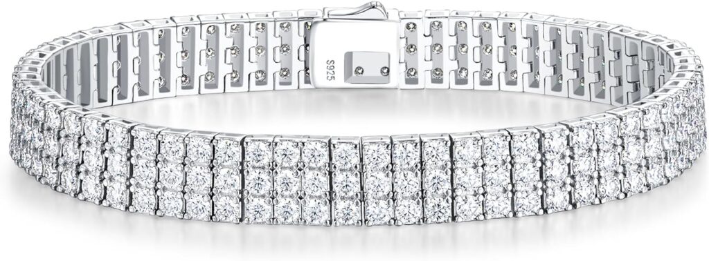 three row tennis bracelet