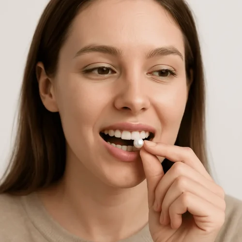The Famous Tooth Test to identify real pearl The Famous Tooth Test to identify real pearl